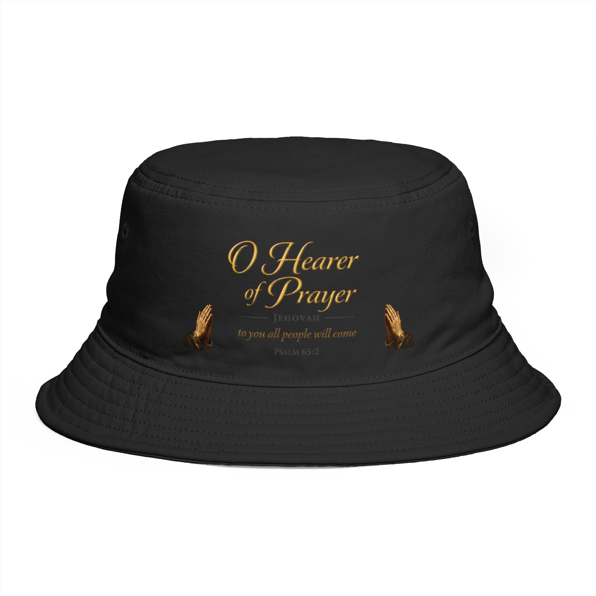 O Hearer of Prayer Bucket Hat – Psalm 65:2 Faith-Inspired Scripture Hat | Faith & Freedom Creations