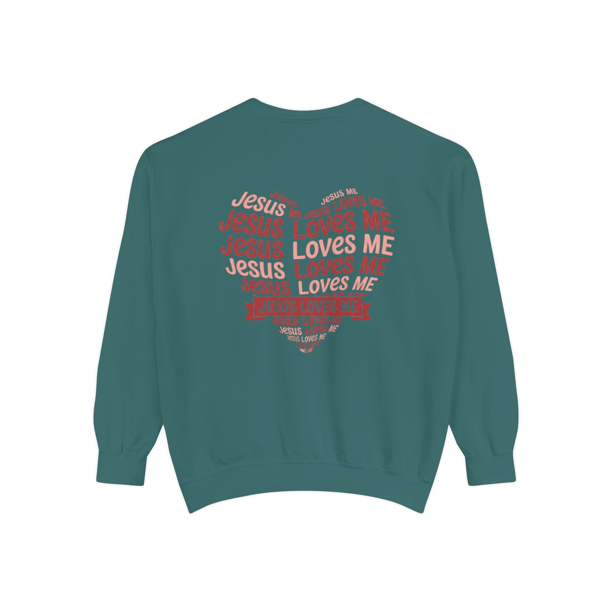 Jesus Loves Me Heart Sweatshirt | Christian Faith Crewneck