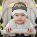 Floral Jesus Baby Beanie – Christian Newborn Hat with Gold Heart | Faith Baby Beanie