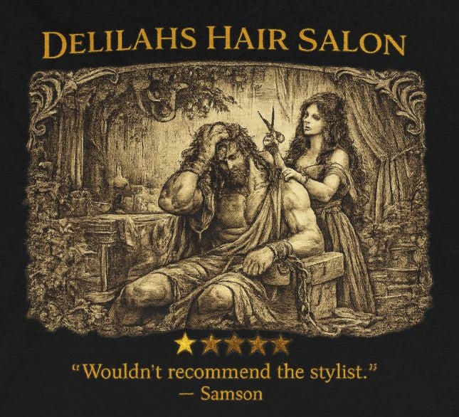 Delilah’s Salon – Women’s Racerback Tank | Vintage Review Graphic – Five-Star Faith Series