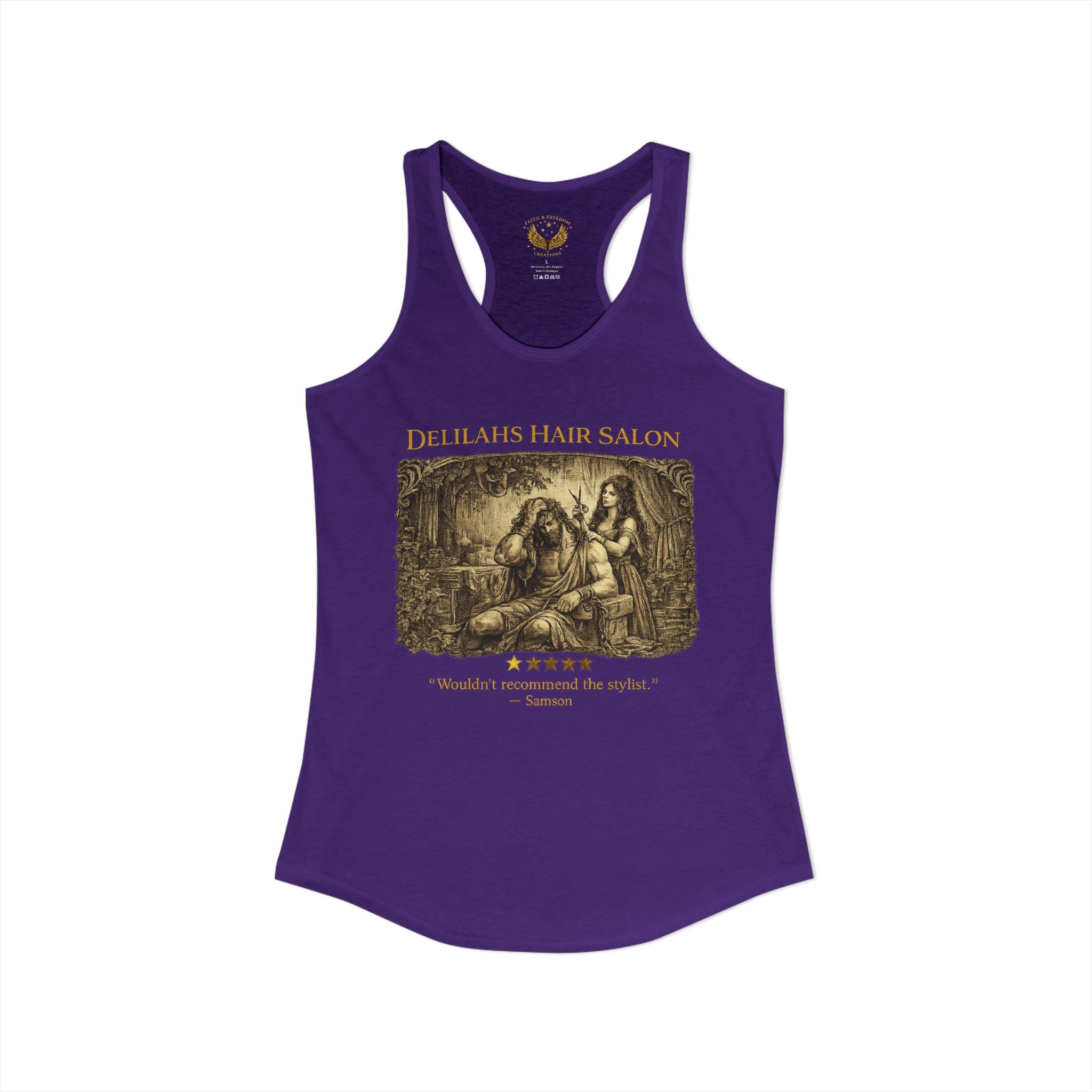 Delilah's Salon Women's Racerback Tank - Five-Star Faith Series