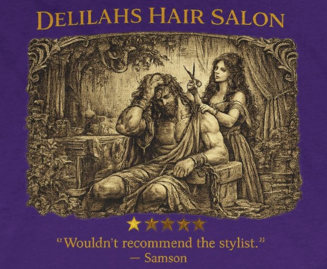 Delilah’s Salon – Women’s Racerback Tank | Vintage Review Graphic – Five-Star Faith Series