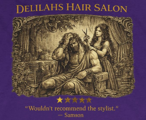 Delilah’s Salon – Women’s Racerback Tank | Vintage Review Graphic – Five-Star Faith Series