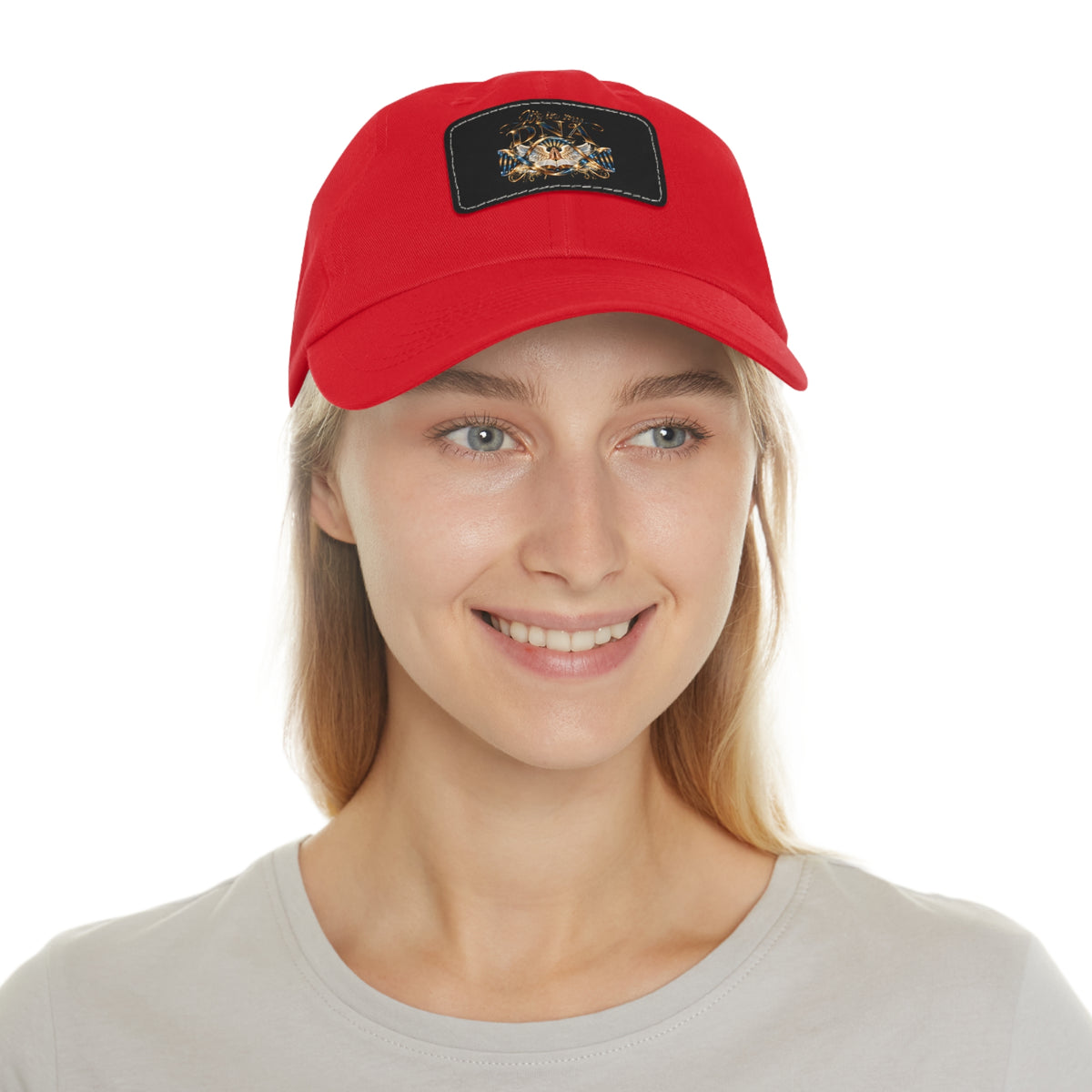 It's in My DNA Christian Dad Hat – Faith-Inspired Faux Leather Patch Baseball Cap