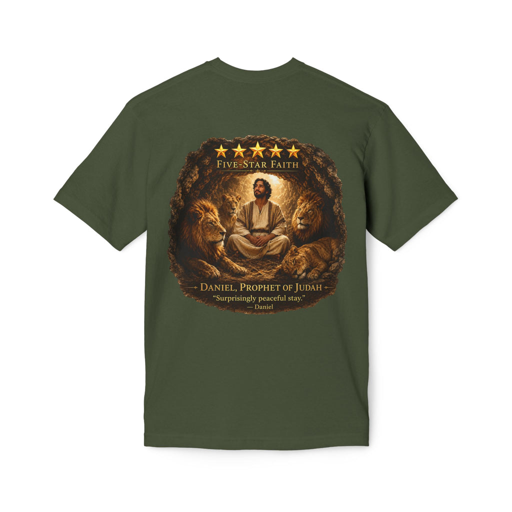 Daniel Review "Stay" Christian T-Shirt — Faith-Based Lion Design