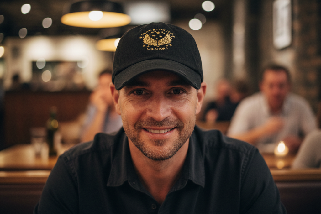 Faith & Freedom – Distressed Cap | Vintage Winged Stars Embroidered Hat
