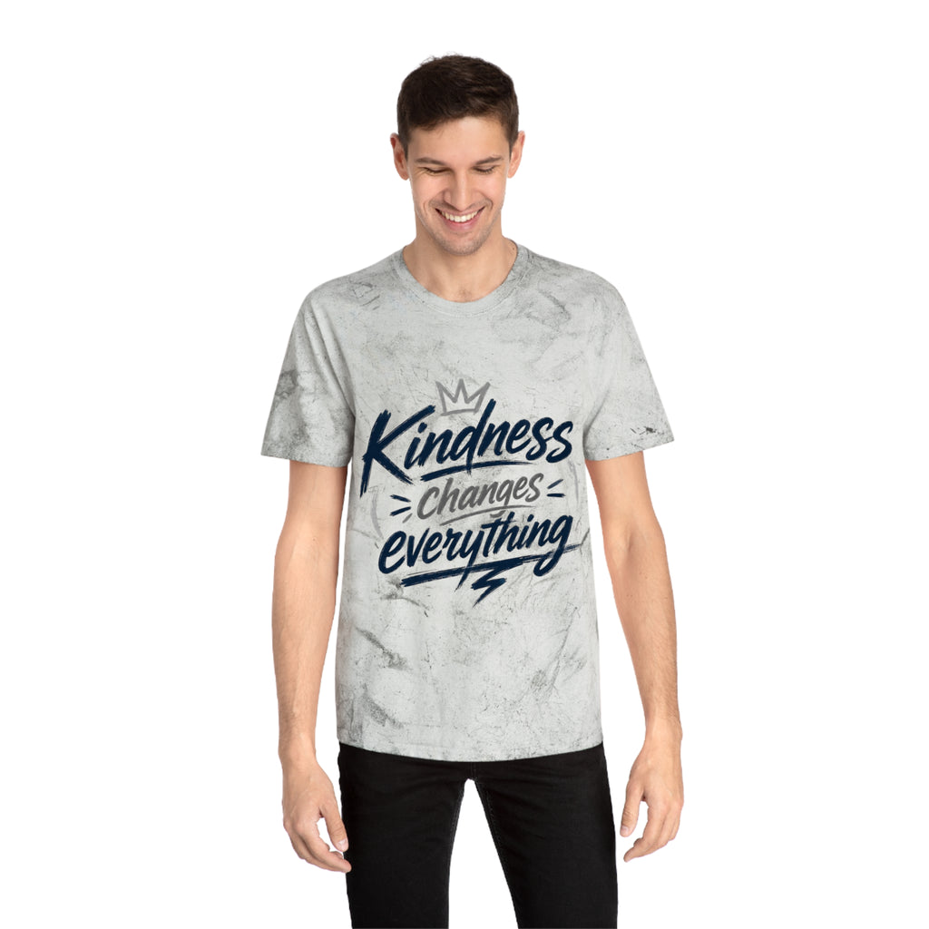 Kindness Changes Everything Tie-Dye T-Shirt – Inspirational Color Blast Graphic Tee
