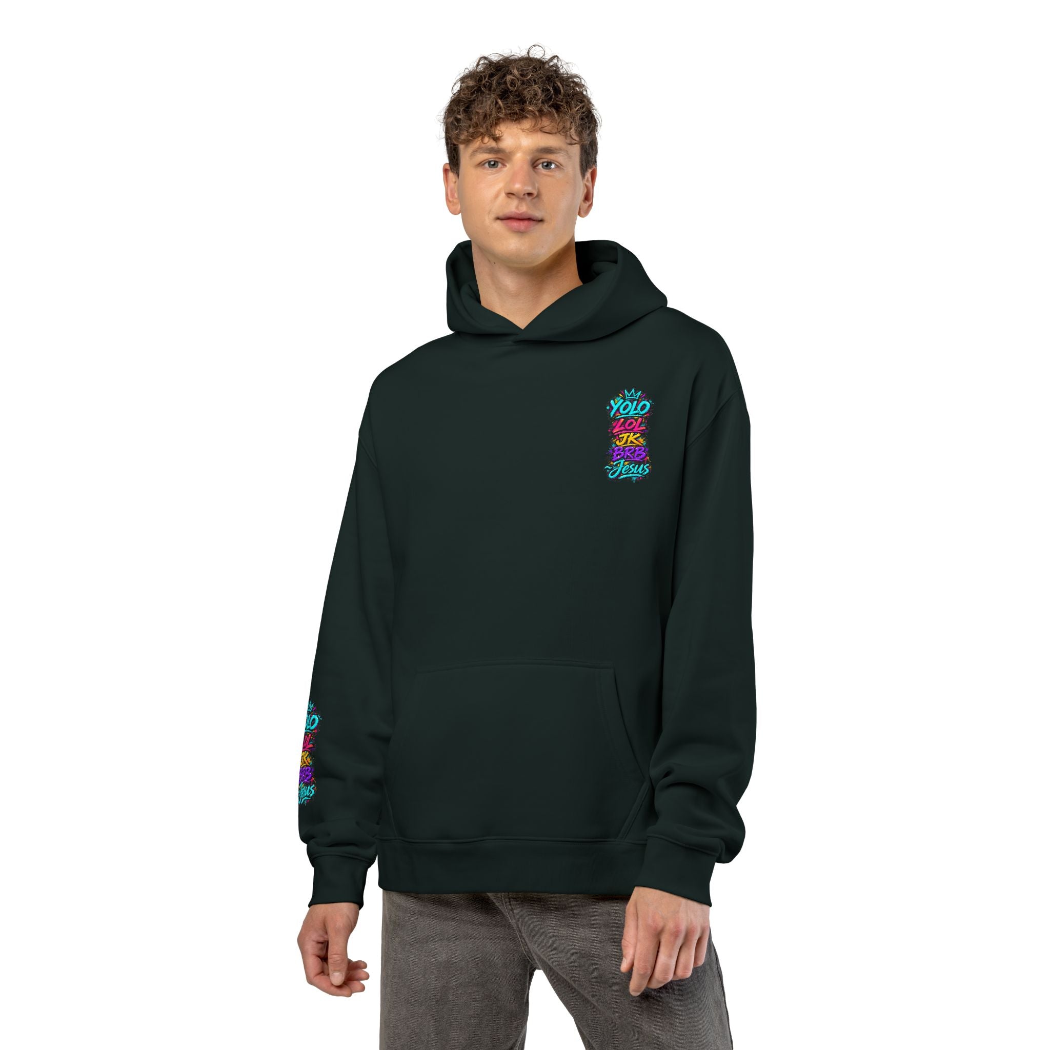 YOLO LOL JK BRB ~Jesus Hoodie | Neon Christian Streetwear Pullover