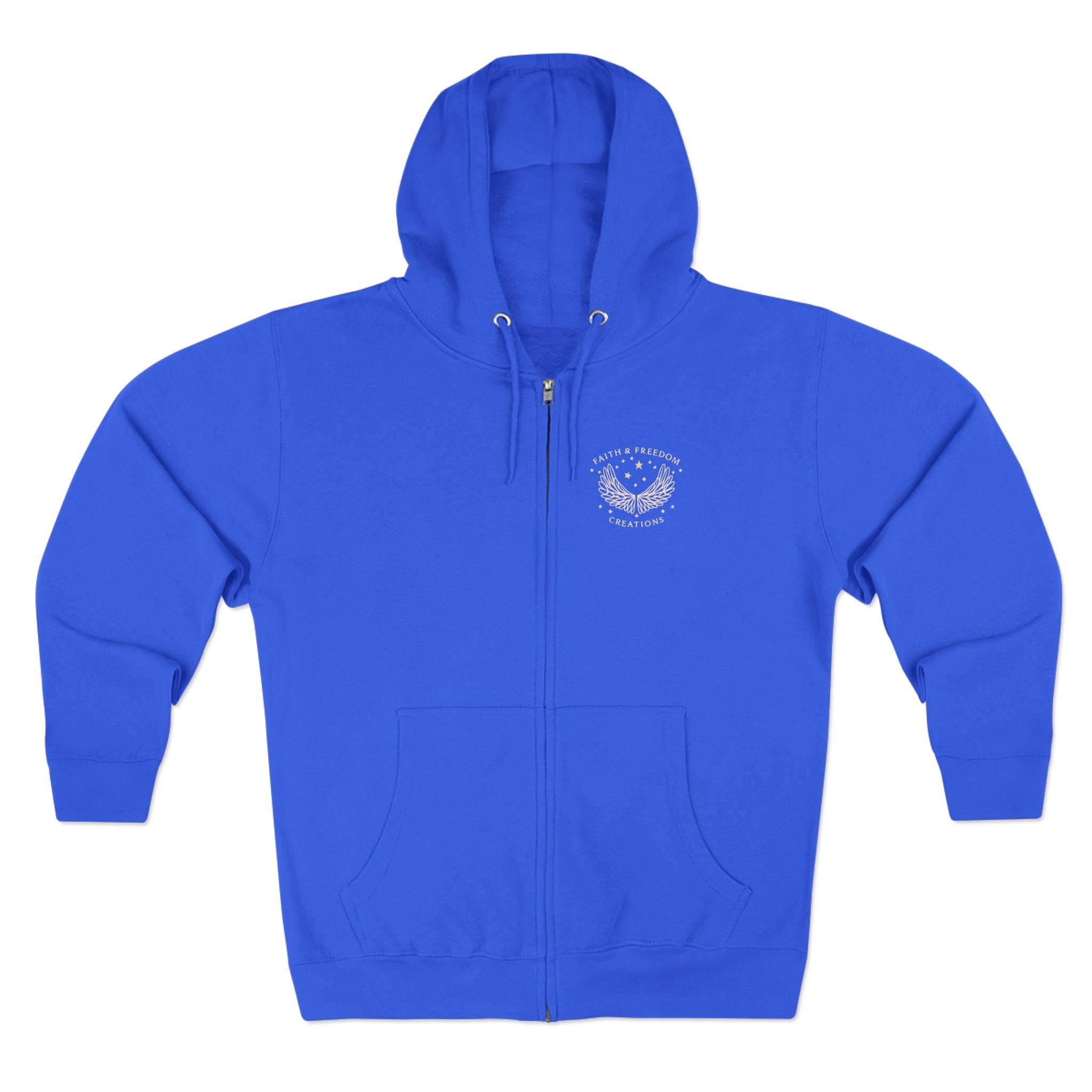 Vintage Lion Statue Zip Hoodie — "SURPRISING DANIEL LION DEN REVIEW" Graphic