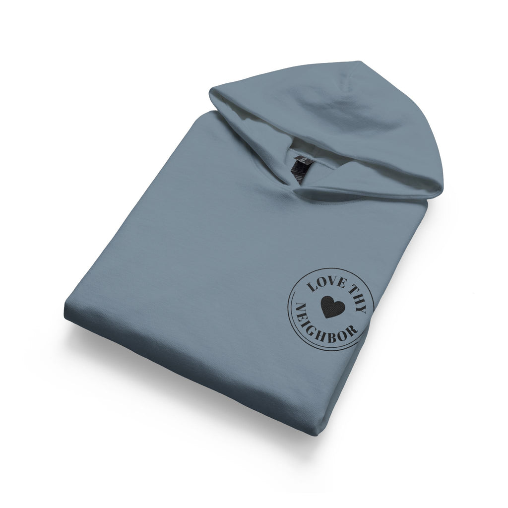 Youth Hoodie — 'Love Tiny Friendships' Heart Chest Logo