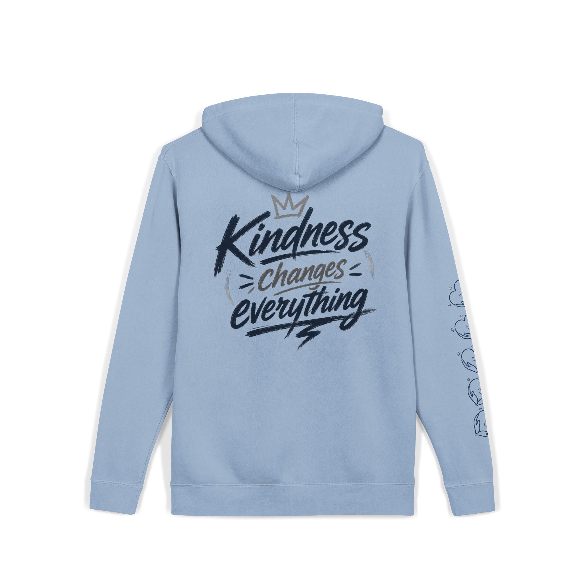 Kindness Changes Everything Hoodie – Heart Graphic Pigment-Dyed Sweatshirt