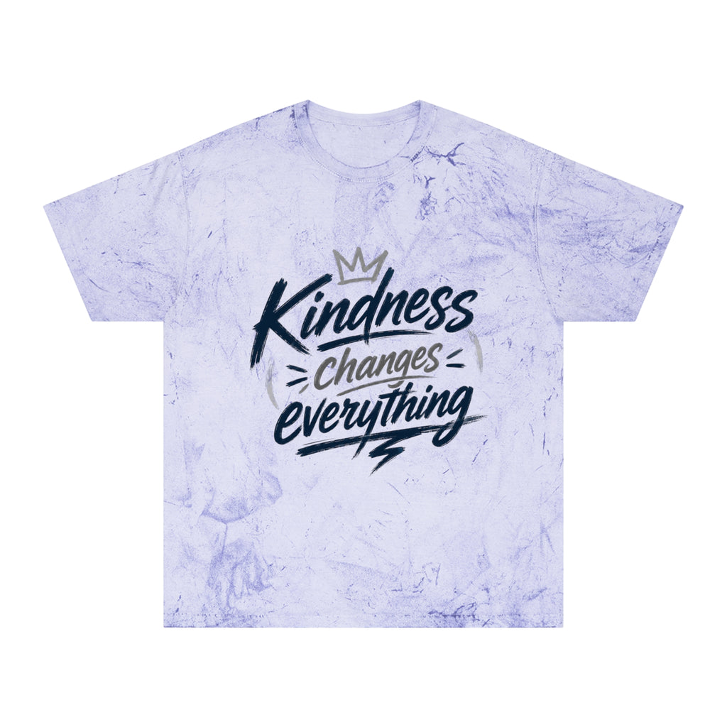 Kindness Changes Everything Tie-Dye T-Shirt – Inspirational Color Blast Graphic Tee