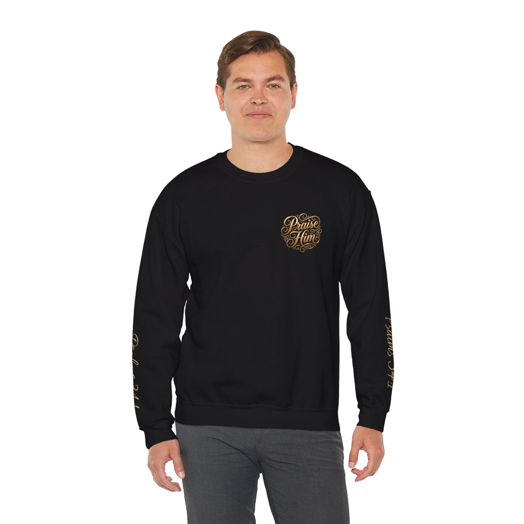Praise Psalm 150 Sweatshirt | Christian Faith Crewneck Pullover | Inspirational Worship Apparel