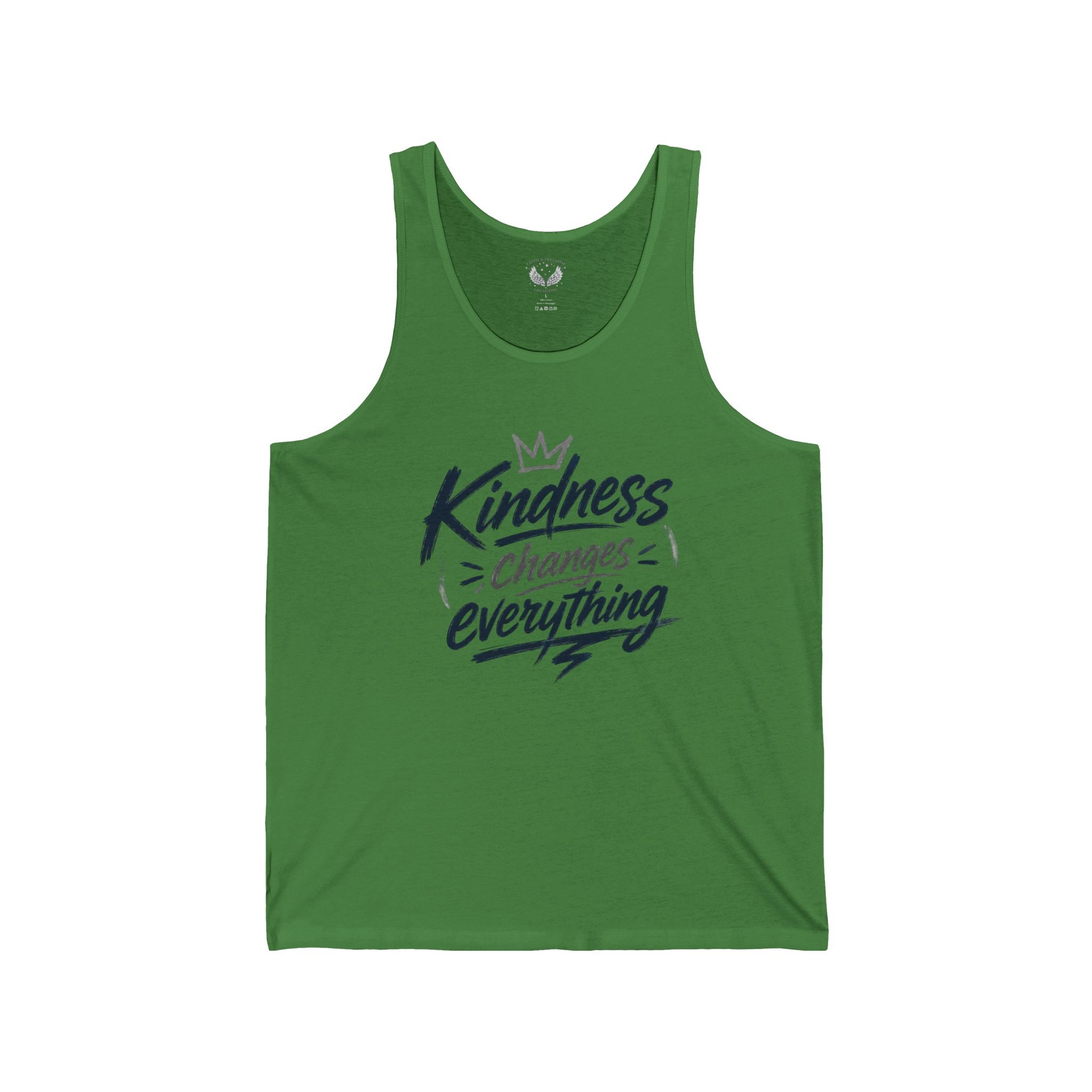 Men’s Kindness Changes Everything Tank Top – Inspirational Graphic Jersey Tank