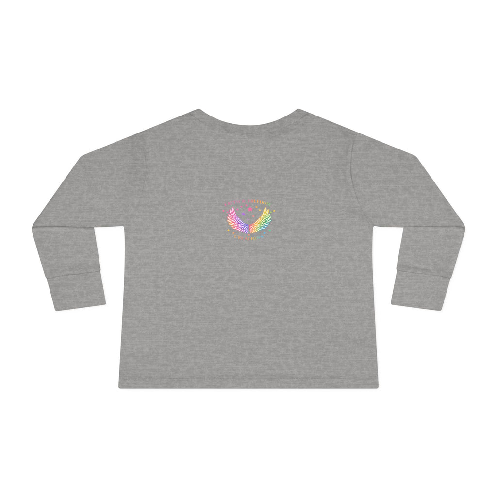 Baby Moon & Owl Toddler Long Sleeve Tee – Pastel Sleepy Moon Nursery Shirt | Cozy Toddler Pajama Style Tee