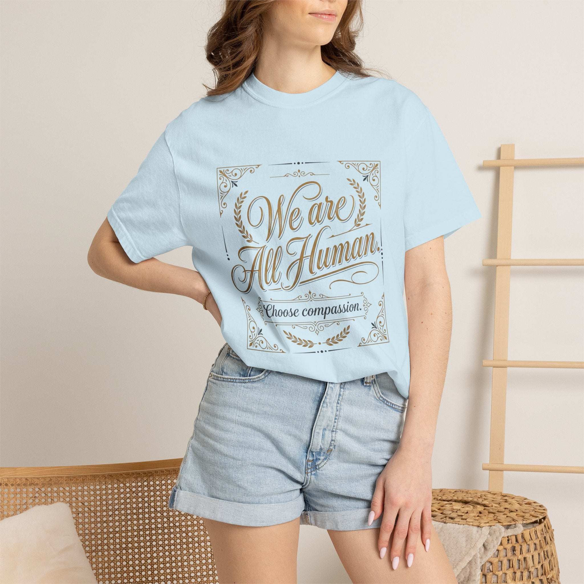We Are All Human T-Shirt – “Choose Compassion” Inspirational Graphic Tee