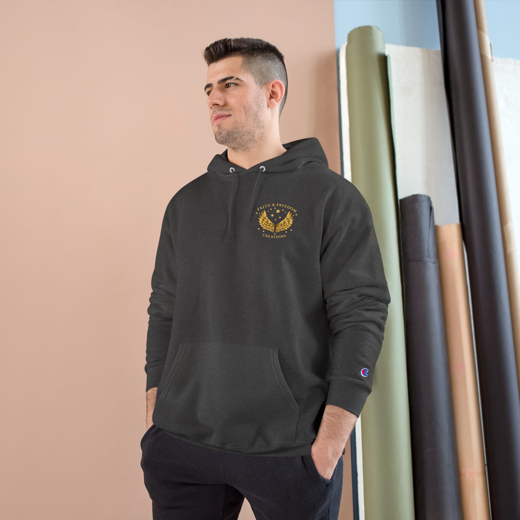Abraham – Champion Hoodie | “I Trusted the Promise” Vintage Graphic – Five-Star Faith Series