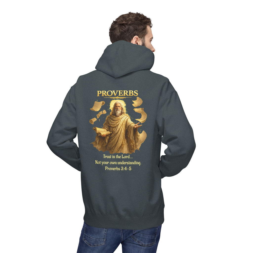 Proverbs “Trust in the Lord” Hoodie – Christian Scripture Pullover | Proverbs 3:5 Faith Sweatshirt
