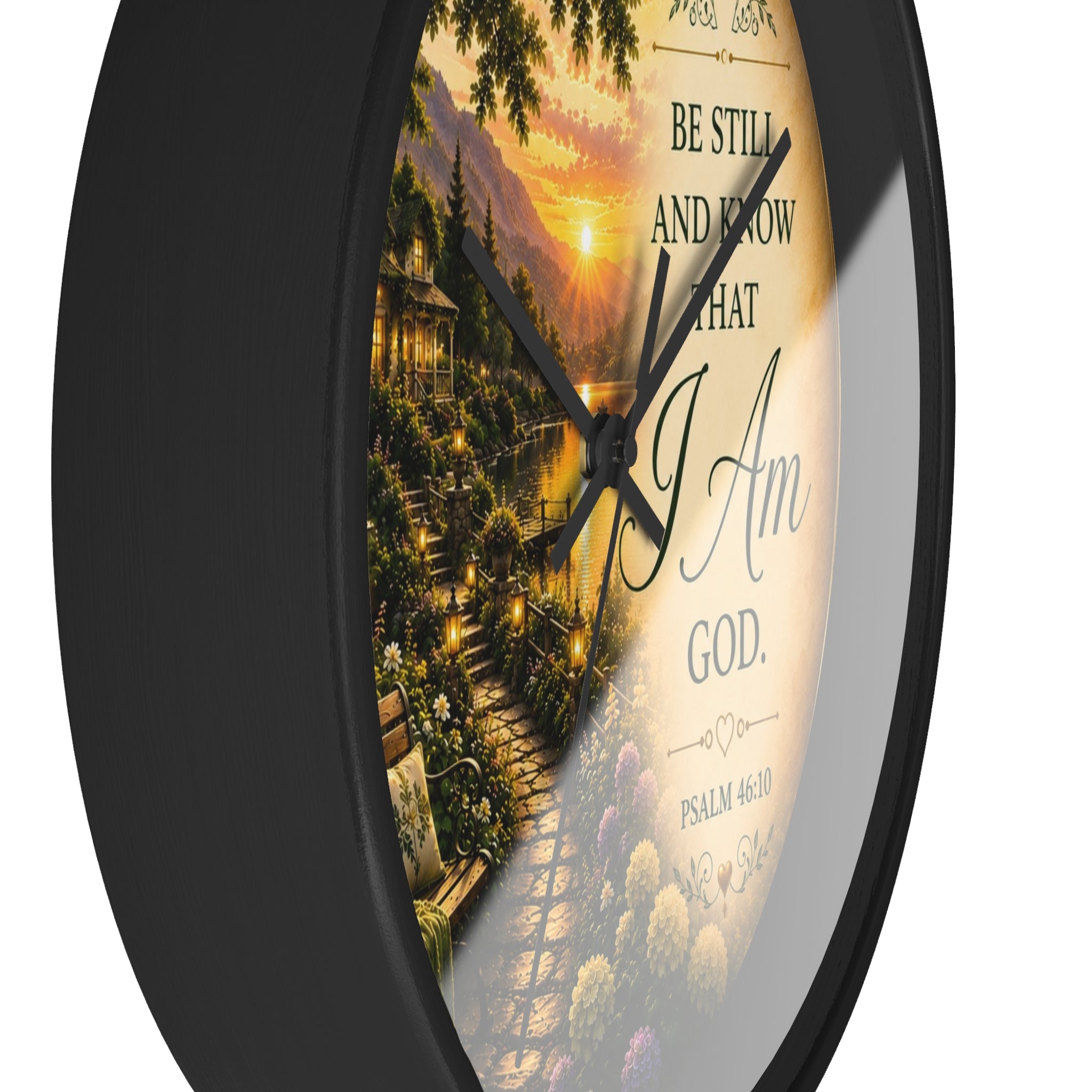 Psalm 46:10 Wall Clock | Be Still and Know Christian Scripture Clock | Inspirational Faith Decor