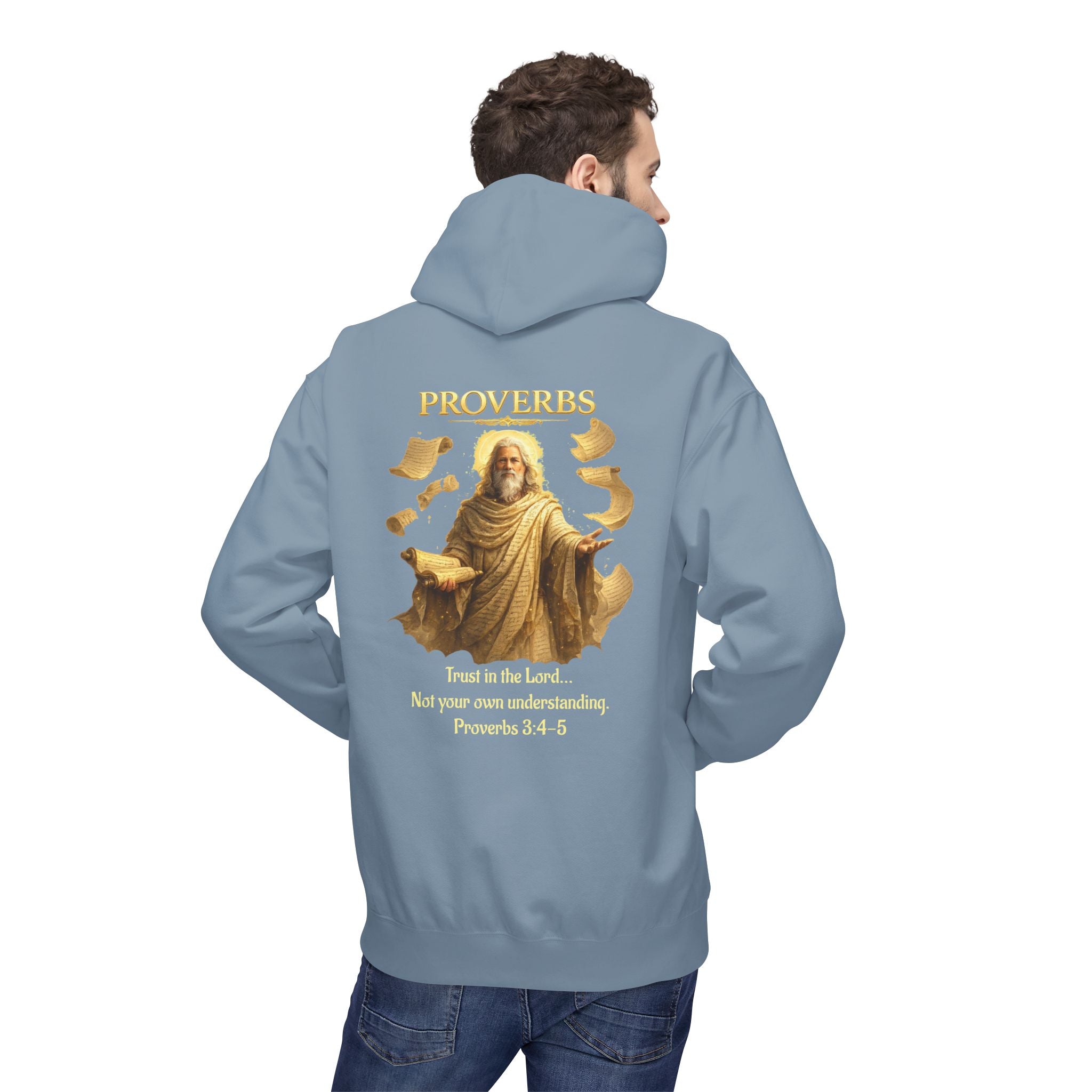 Proverbs “Trust in the Lord” Hoodie – Christian Scripture Pullover | Proverbs 3:5 Faith Sweatshirt
