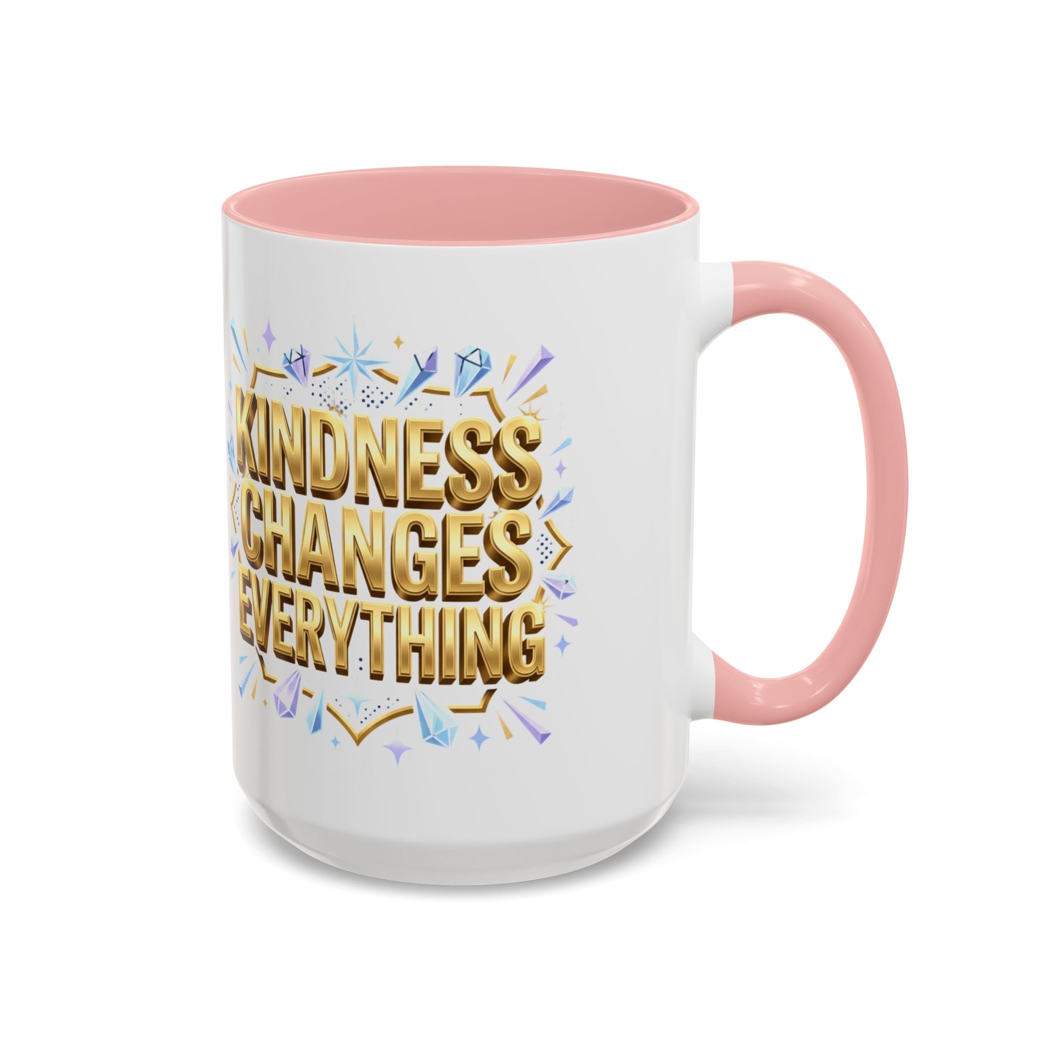 Gold-Kindness Changes Everything Coffee Mug | Inspirational Gold Script Mug | Faith Freedom Creations
