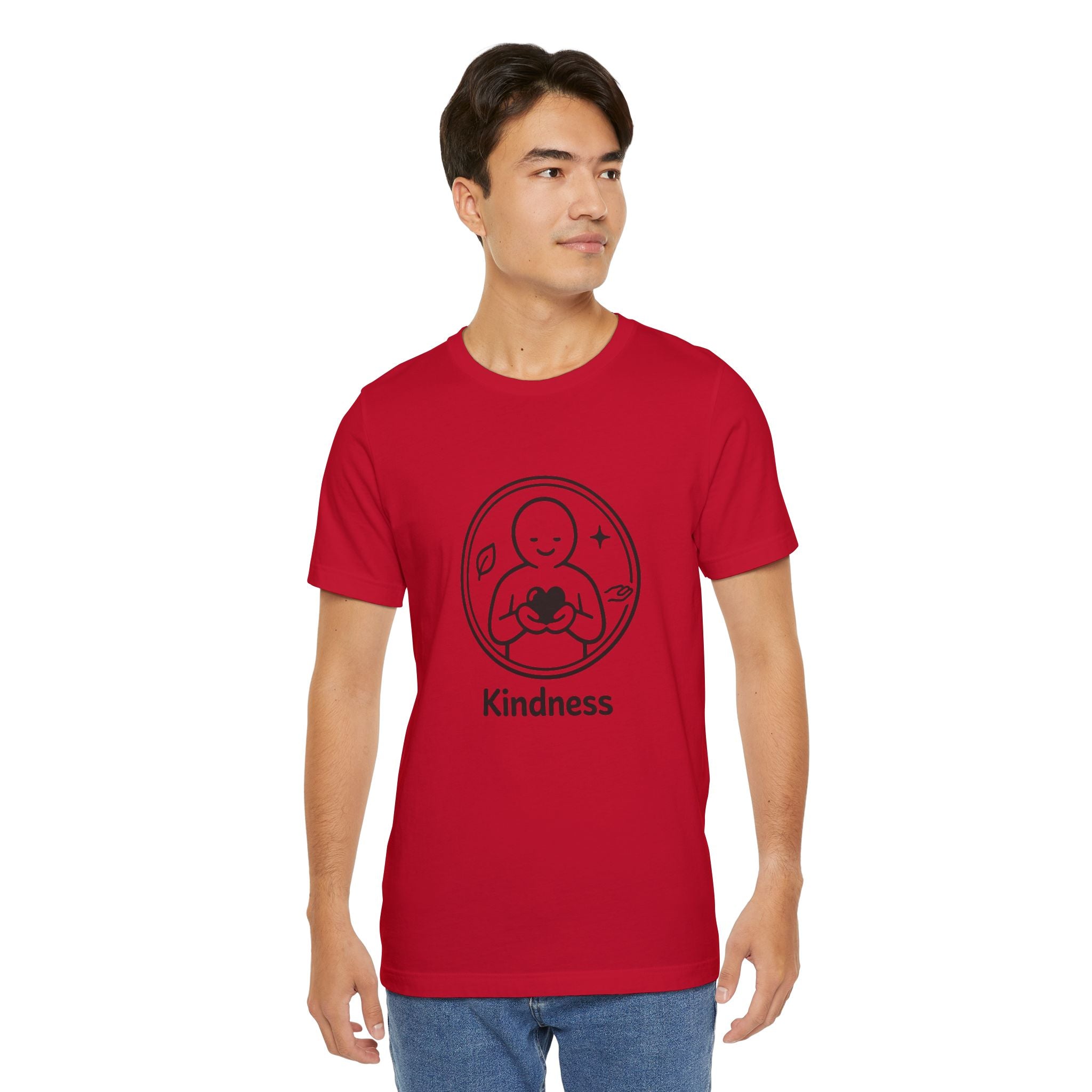 Kindness Minimalist T-Shirt | Inspirational Heart Emblem Tee | Soft Everyday Graphic Shirt