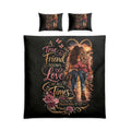 A True Friend Shows Love at All Times Bedding Set — Proverbs 17:17 Cotton Duvet Cover & Pillowcases