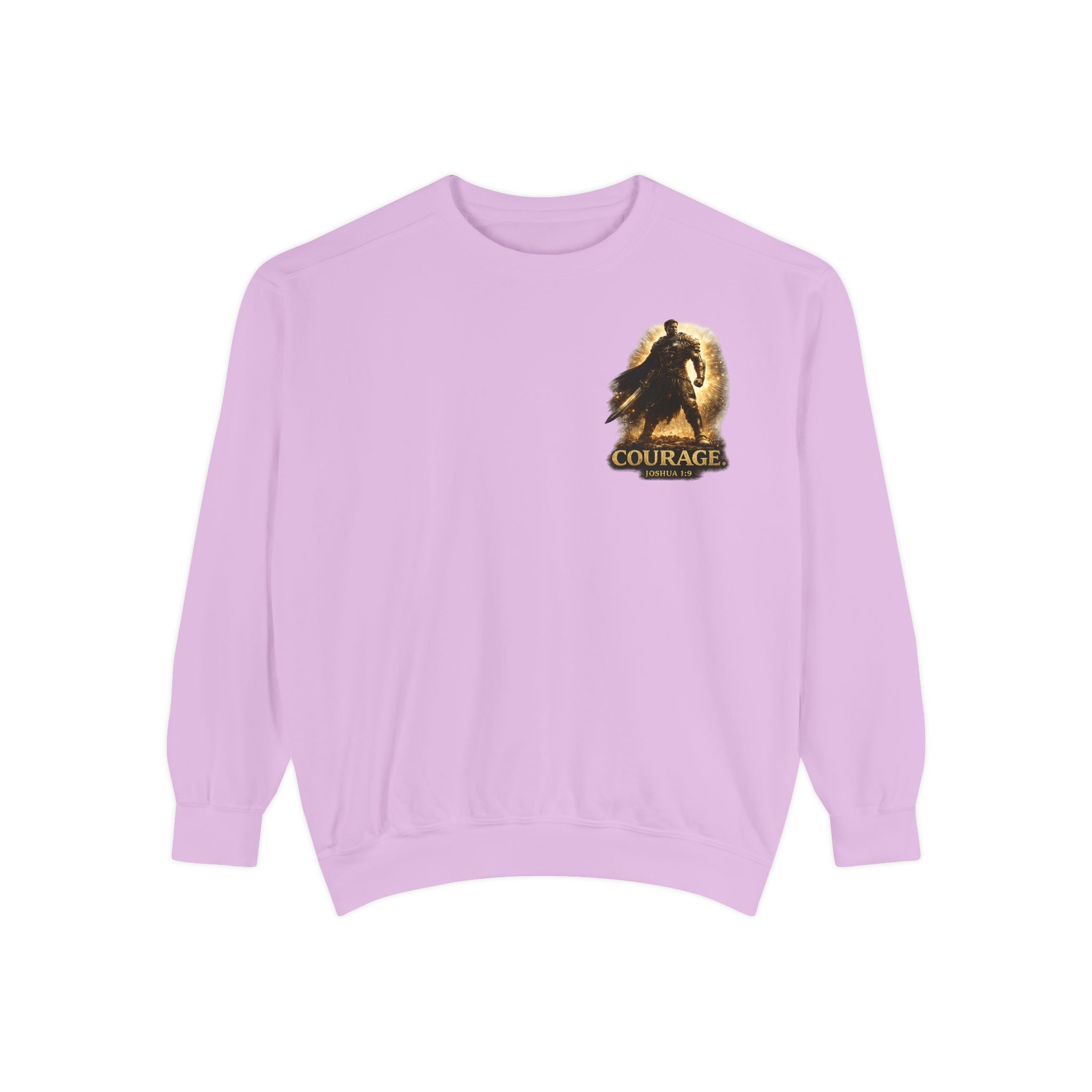 Joshua Courage Sweatshirt | Be Strong and Courageous Christian Crewneck | Inspirational Faith Apparel