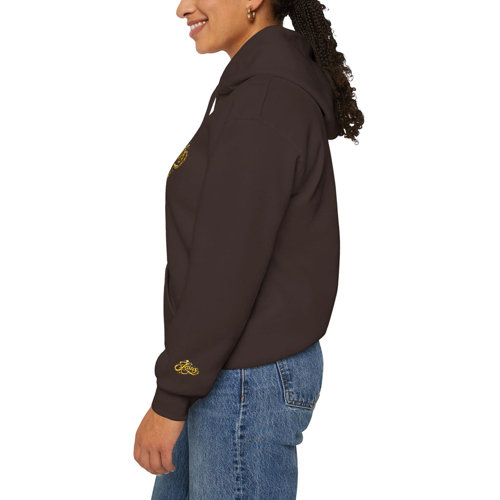 Jesus Gold Script Hoodie – Sparkle Christian Faith Pullover | Inspirational Hoodie