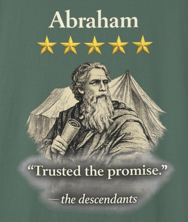 Abraham – Vintage T-Shirt | “I Trusted the Promise” Graphic – Five-Star Faith Series