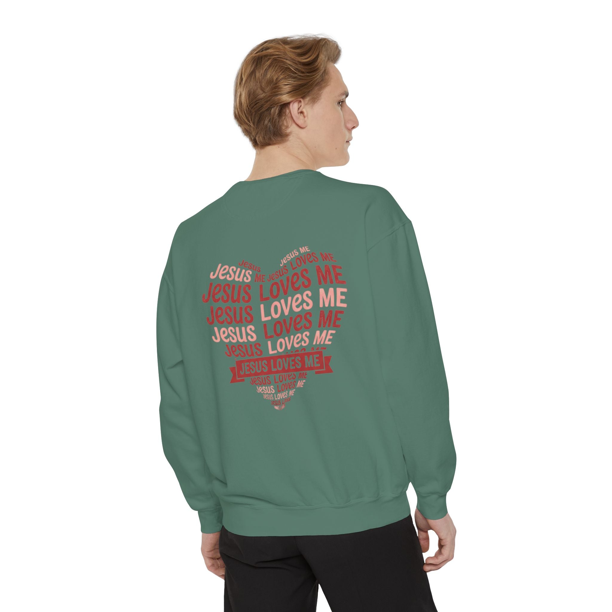 Jesus Loves Me Heart Sweatshirt | Christian Faith Crewneck