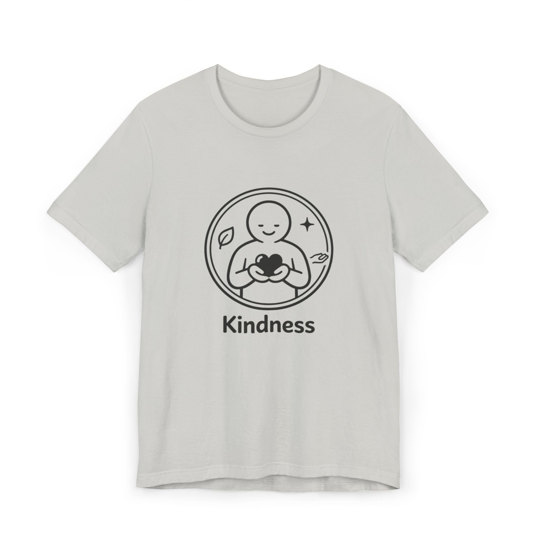 Kindness Minimalist T-Shirt | Inspirational Heart Emblem Tee | Soft Everyday Graphic Shirt