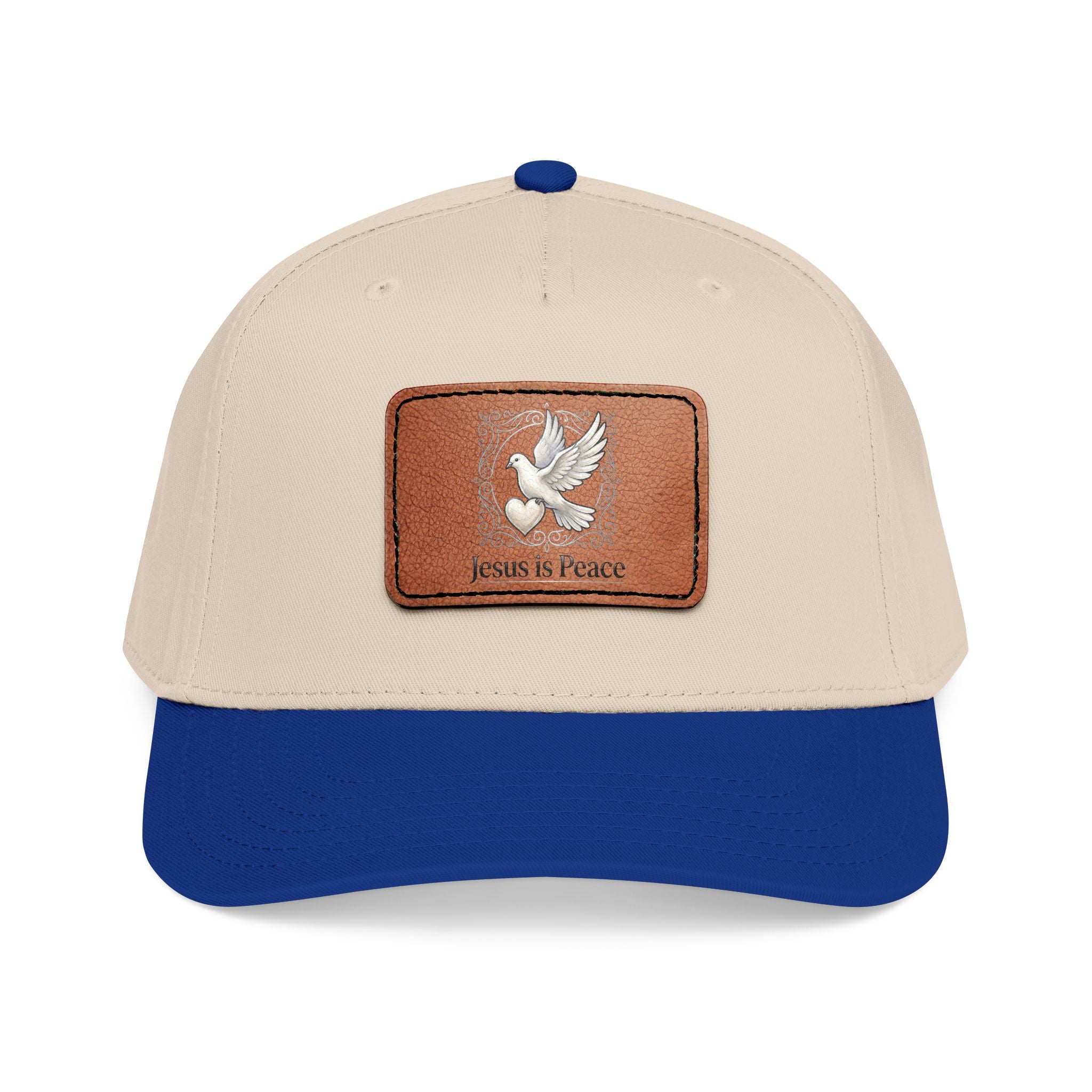 Jesus Is Peace Christian Leather Patch Hat | Dove Faith Baseball Cap | Inspirational Snapback Cap