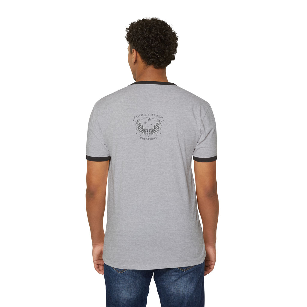 Abraham – Ringer Tee | “I Trusted the Promise” Vintage Graphic – Five-Star Faith Series