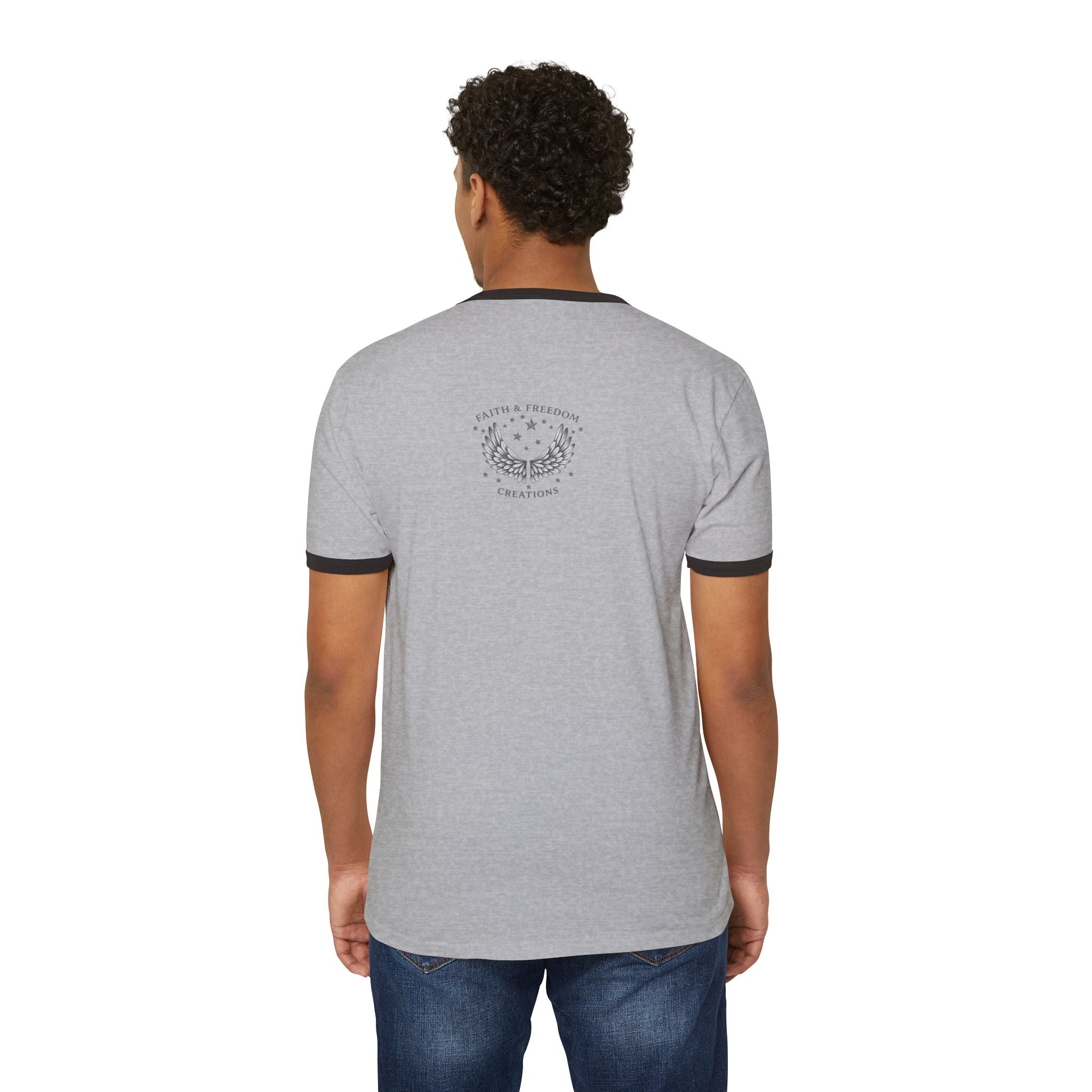 Abraham – Ringer Tee | “I Trusted the Promise” Vintage Graphic – Five-Star Faith Series