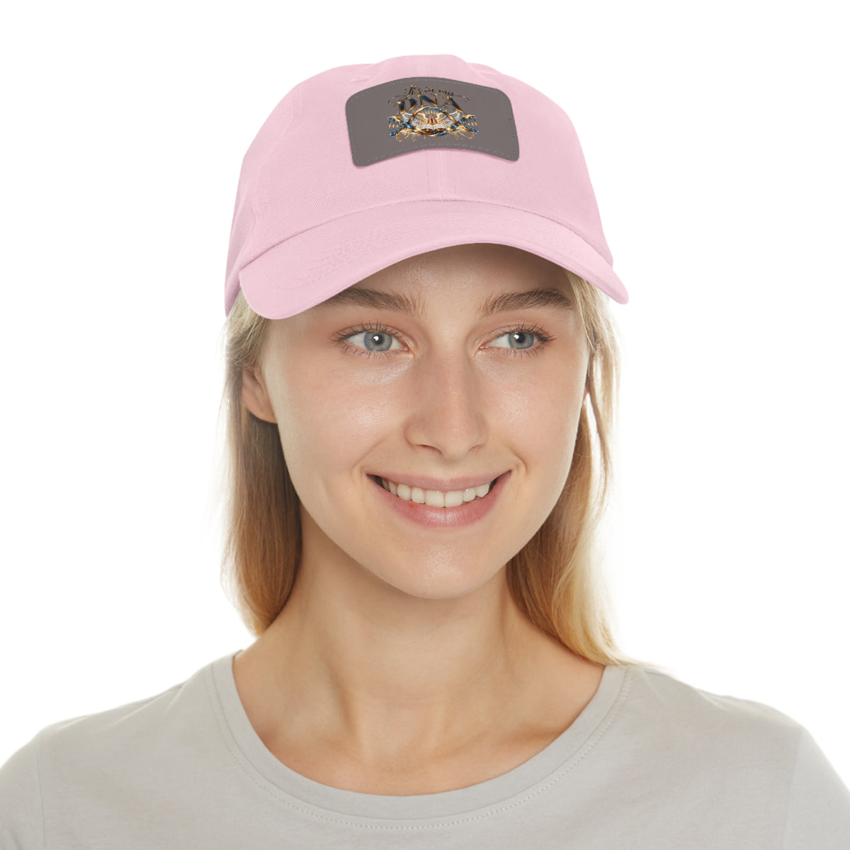 It's in My DNA Christian Dad Hat – Faith-Inspired Faux Leather Patch Baseball Cap