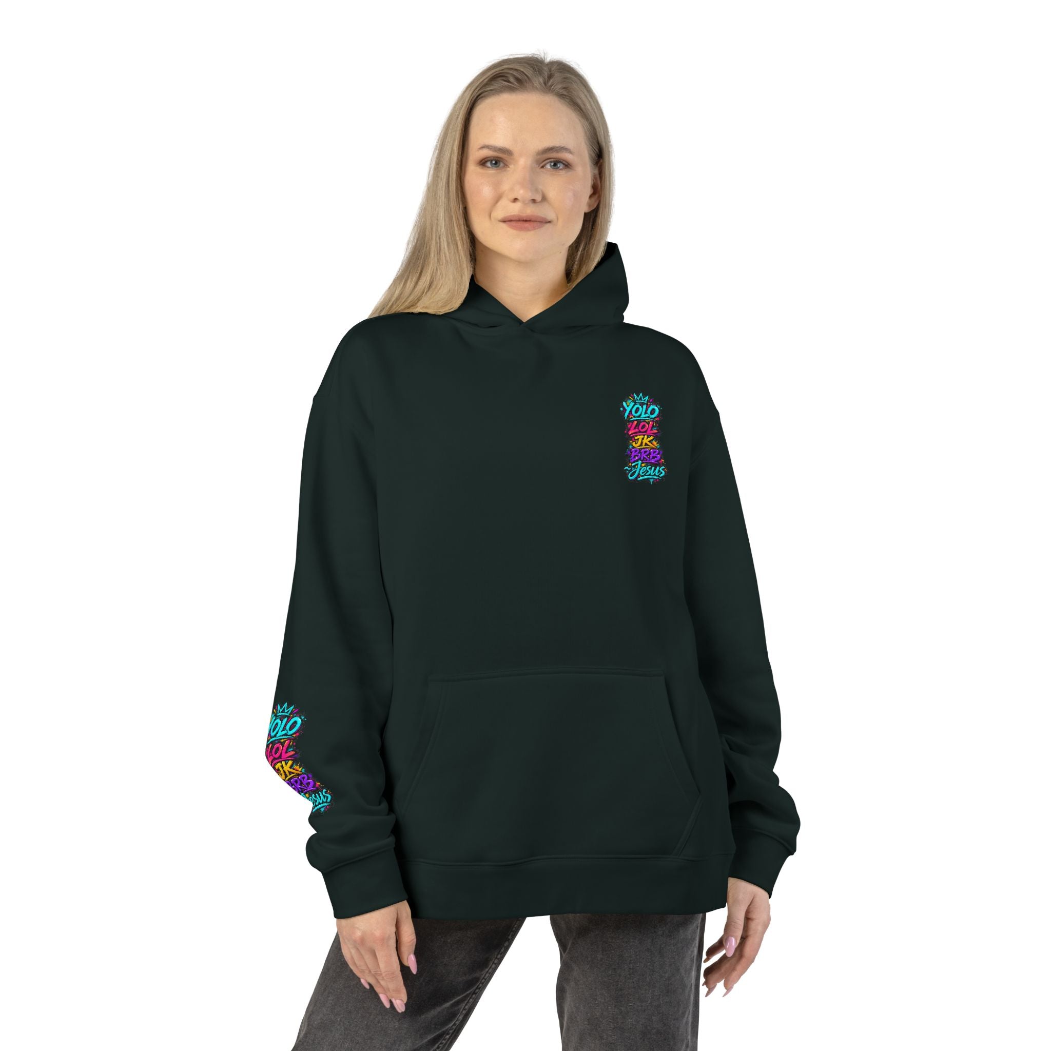 YOLO LOL JK BRB ~Jesus Hoodie | Neon Christian Streetwear Pullover