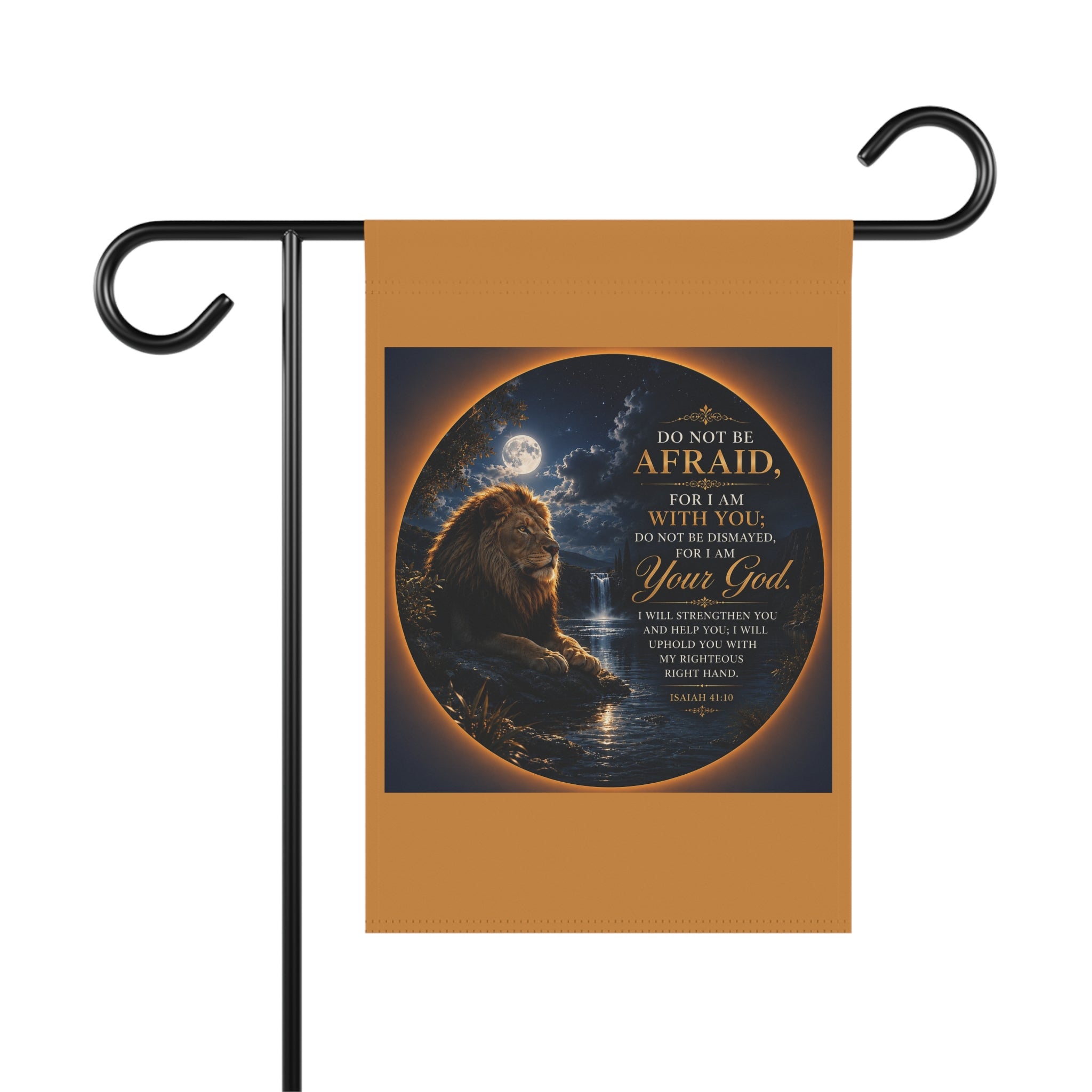 Do Not Be Afraid Lion Garden Flag | Christian Outdoor Banner | Inspirational Scripture Yard Decor