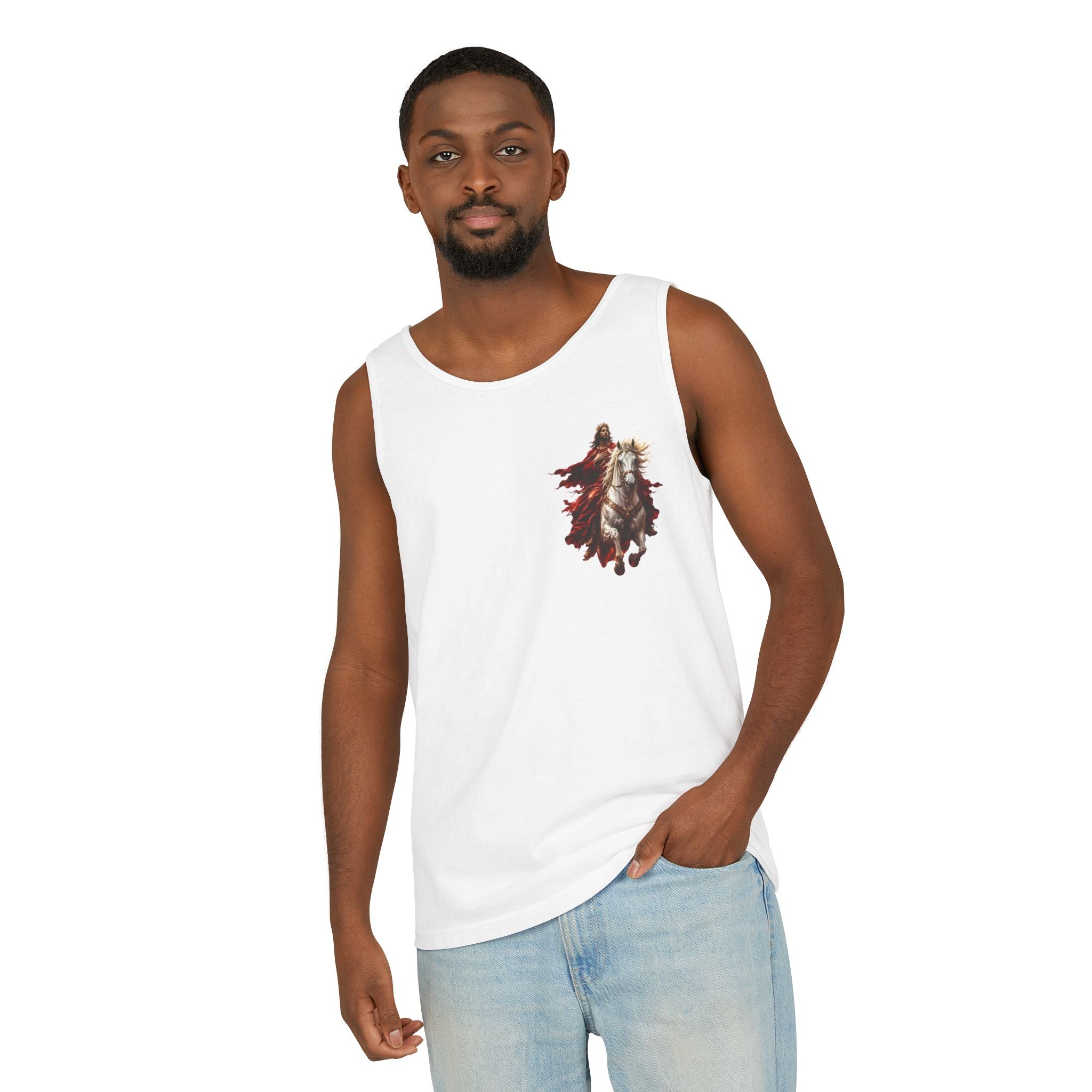 Jesus Second Coming Tank Top | Jesus on White Horse Christian Tank | Inspirational Faith Apparel