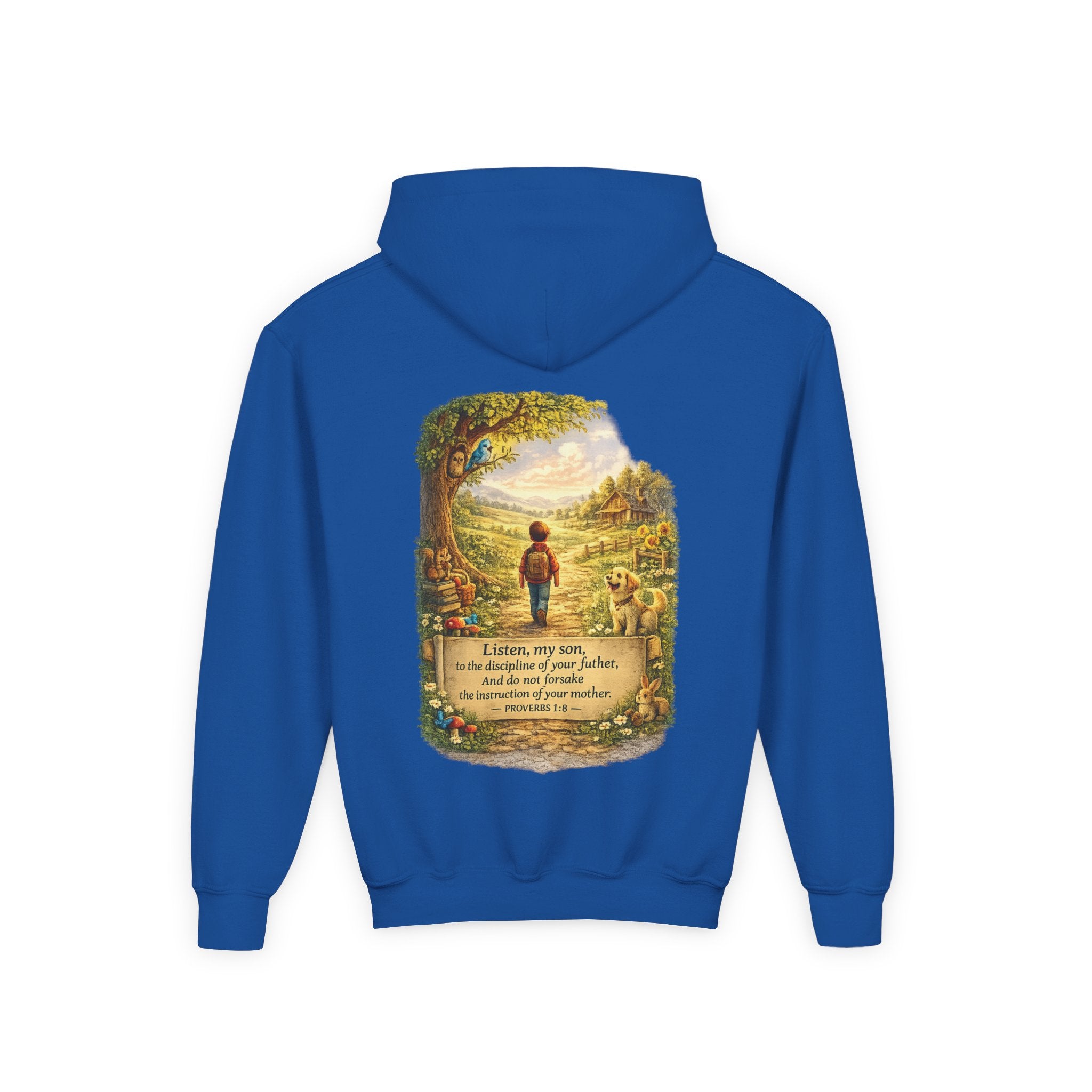 Youth Hoodie — "Listen My Son" Inspirational Christian Sweatshirt-⭐ Five-Star Faith Series⭐