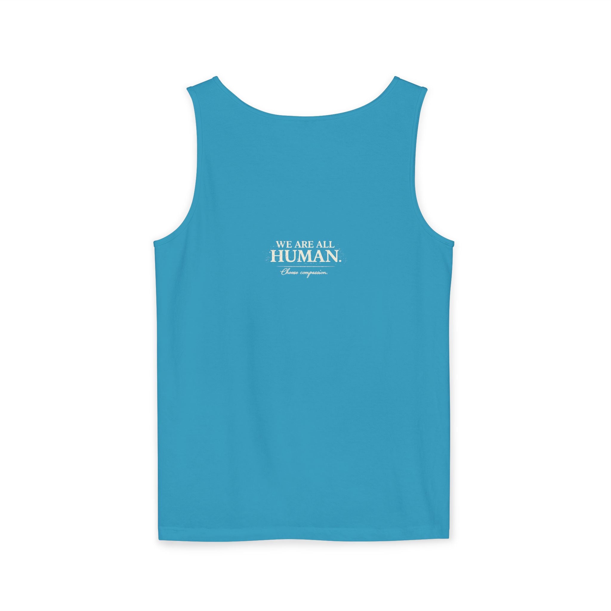“Every Heart Beats the Same” Vintage Surf Tank Top – Garment-Dyed Coastal Unity Tank