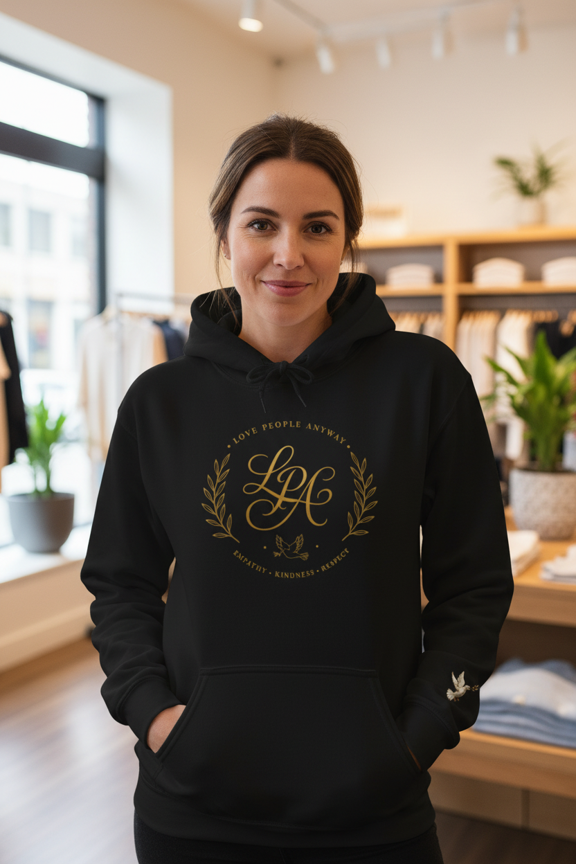 Love People Anyway Hoodie | Inspirational Christian Hooded Sweatshirt | Faith Freedom Creations