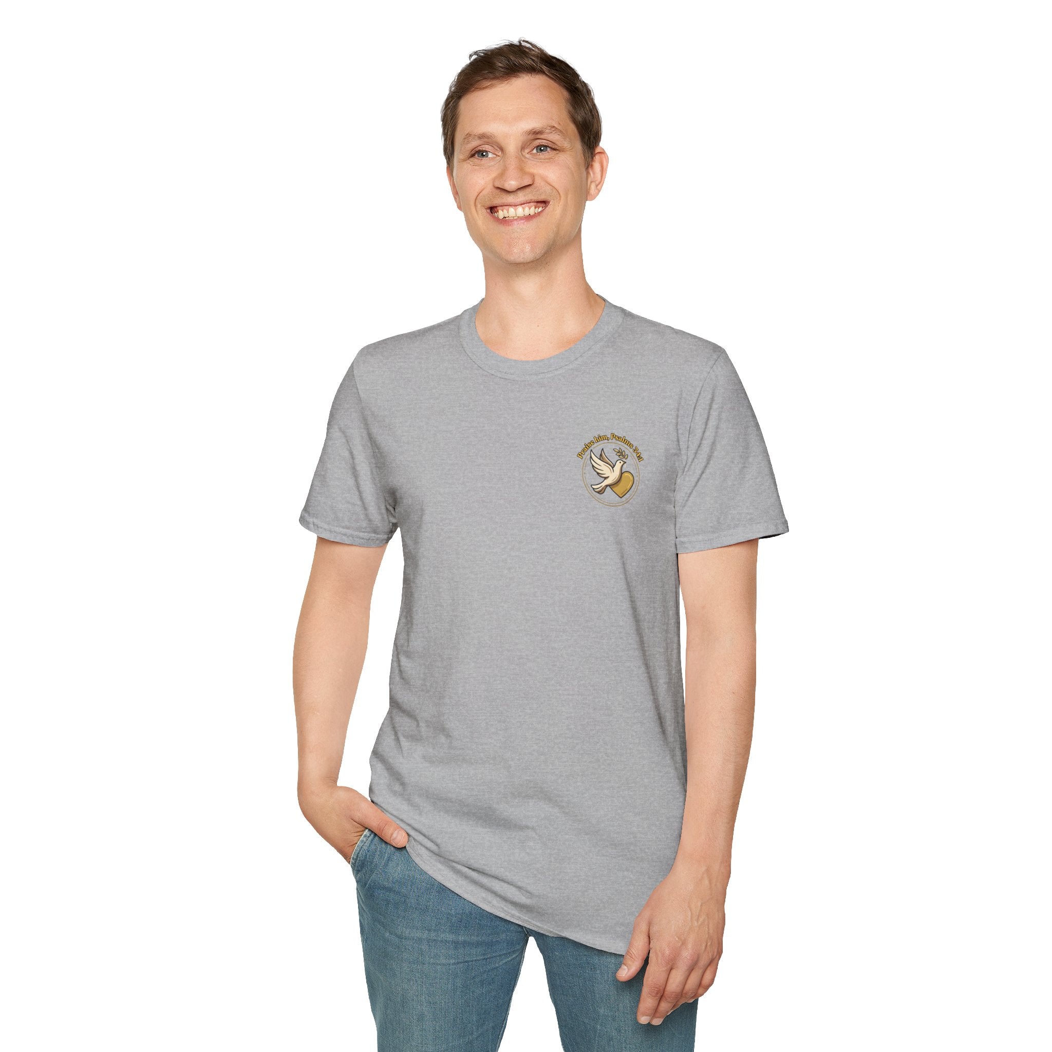 Dove of Peace Pocket T-Shirt | Pray Love Remember Christian Tee | Faith Freedom Creations