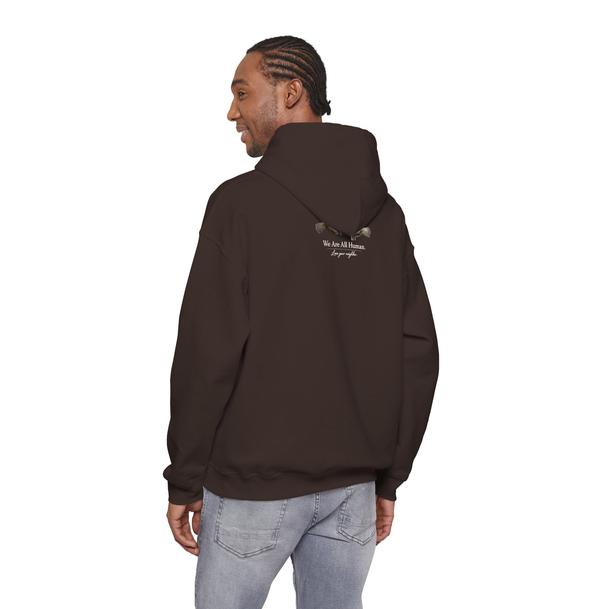 “Love People Anyway” Hoodie – Inspirational Script Graphic Sweatshirt | Compassion Message Pullover
