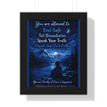 "You Are Allowed to Feel Safe" Framed Inspirational Poster | Gallery-Quality Wall Art