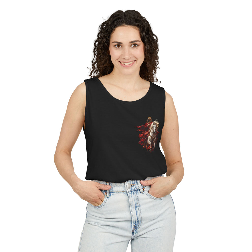 Jesus Second Coming Tank Top | Jesus on White Horse Christian Tank | Inspirational Faith Apparel
