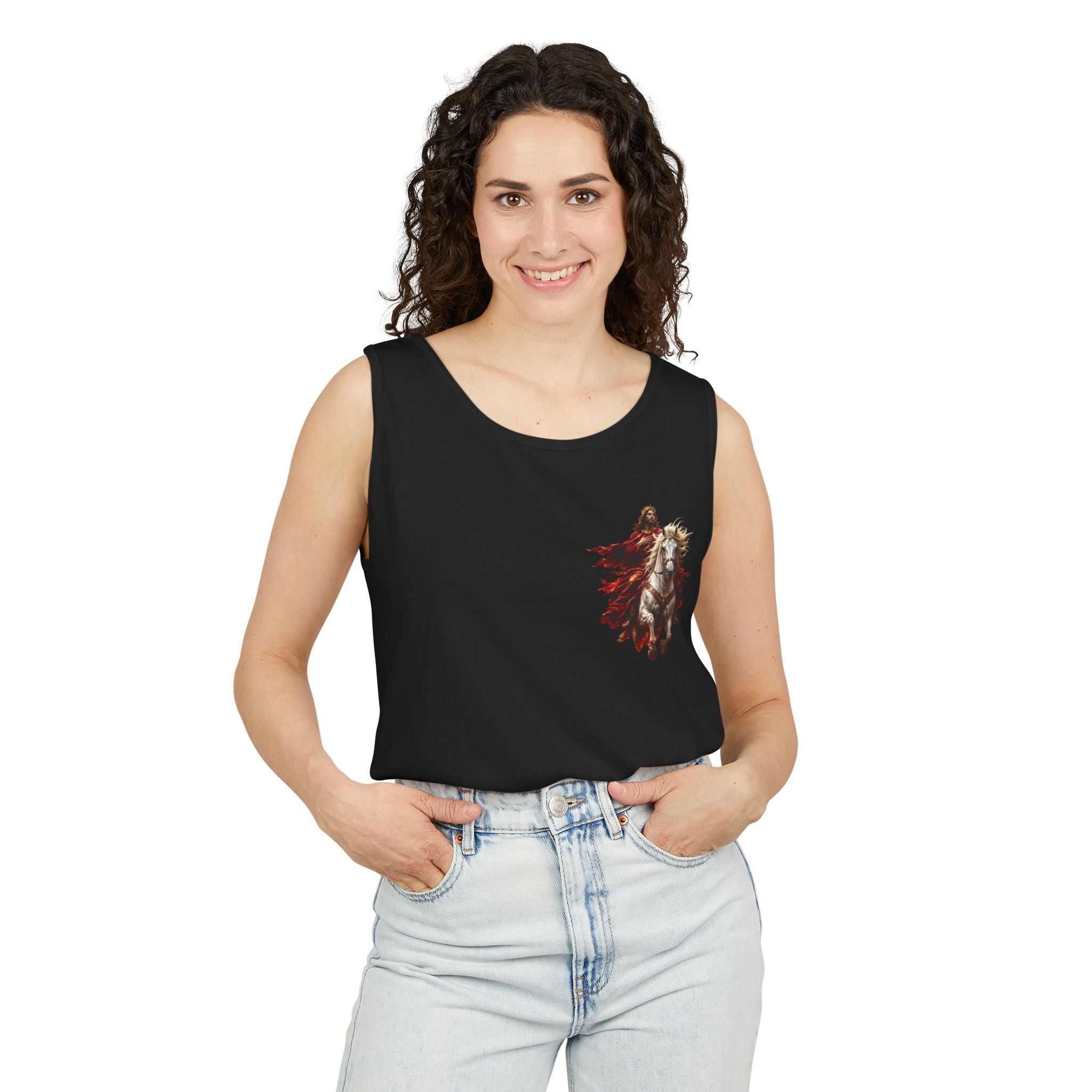 Jesus Second Coming Tank Top | Jesus on White Horse Christian Tank | Inspirational Faith Apparel