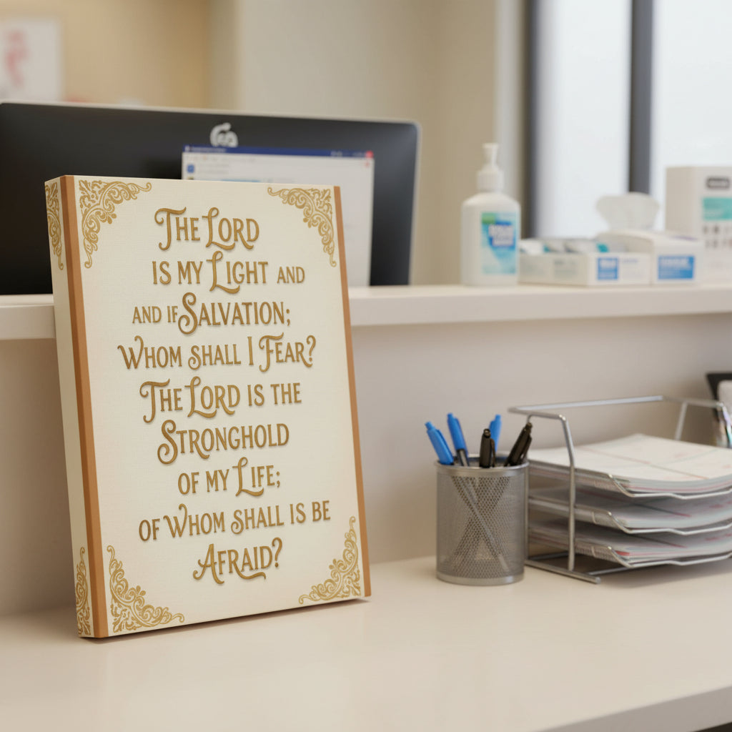 “The Lord Is My Light” Canvas Wall Art – Psalm 27 Scripture Print | Christian Inspirational Canvas