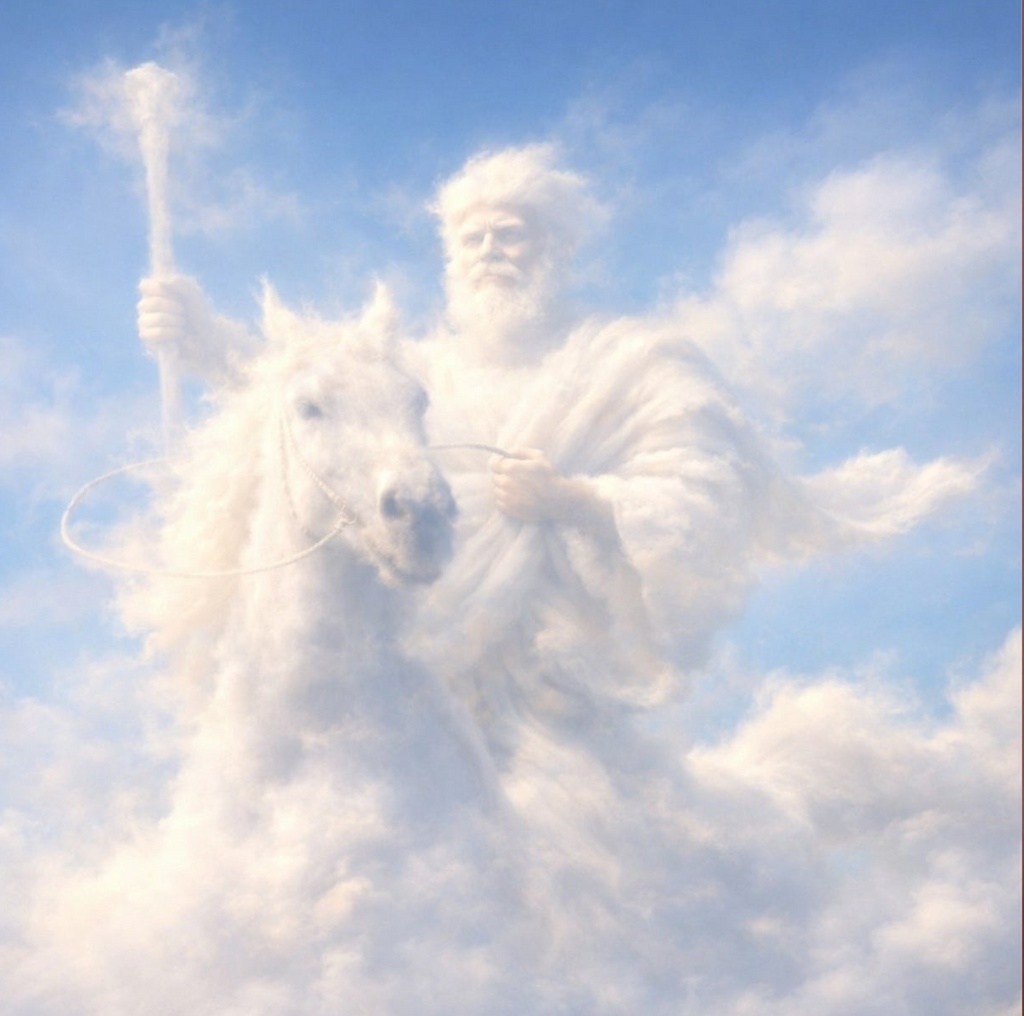 King of Kings - White Horse Jewelry Box with Heavenly Clouds