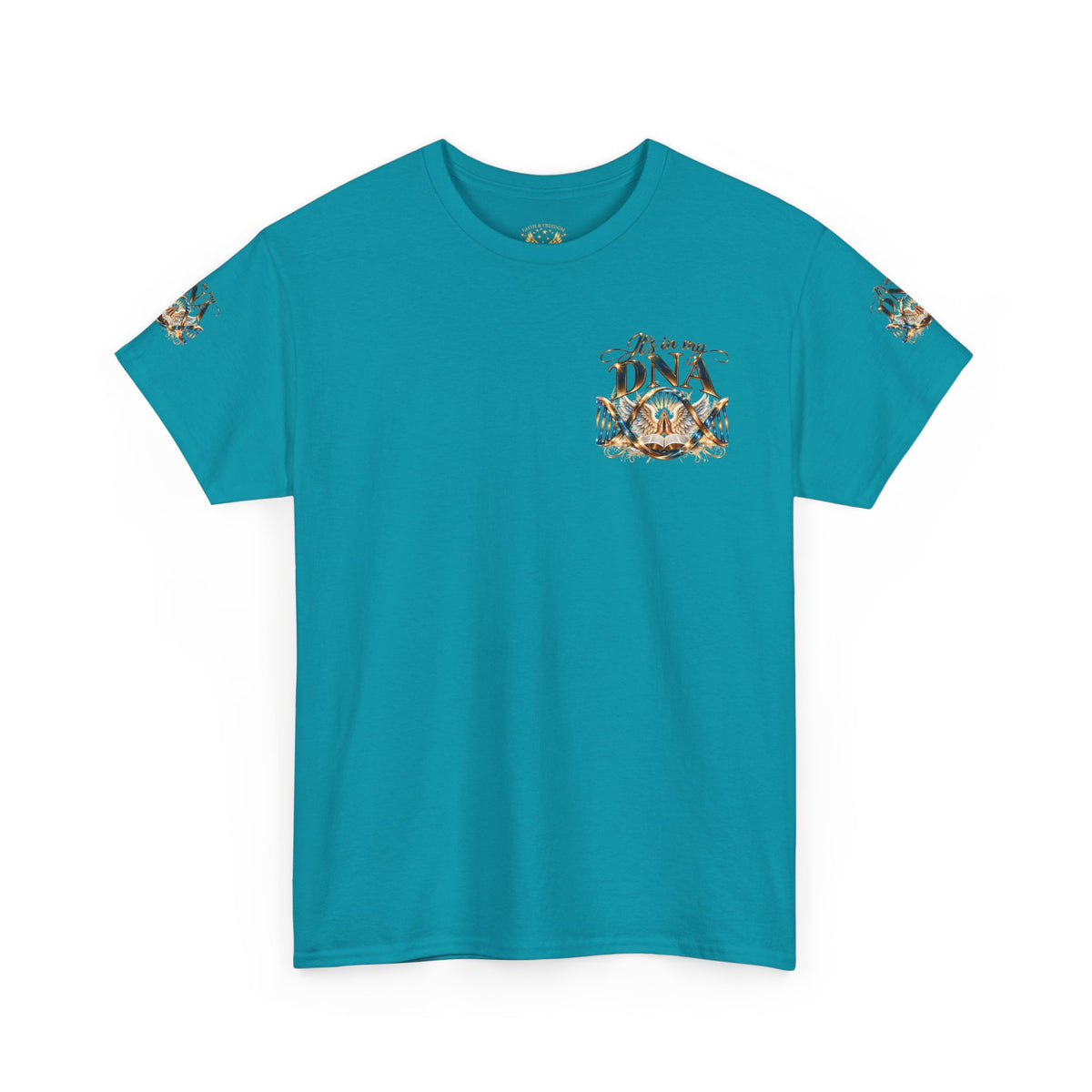 It's in My DNA Christian T-Shirt – Bible, Praying Hands & Angel Wings | Gildan Heavy Cotton Tee | Unisex